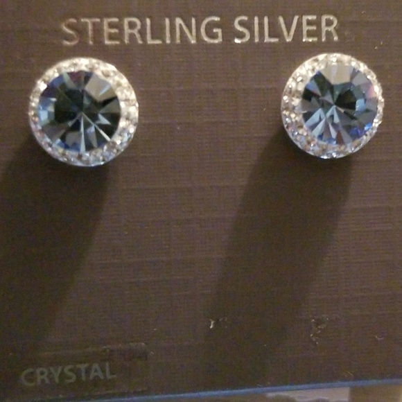 Beautiful sparkling sterling silver earrings - Picture 1 of 4